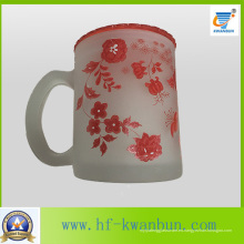 Taza de cristal de buen precio de alta calidad con la calcomanía Kb-Hn0725